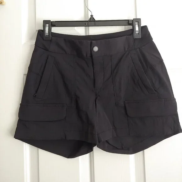 ATHLETA Black Cargo Trekkie Women Shorts Size 2 - Picture 2 of 11